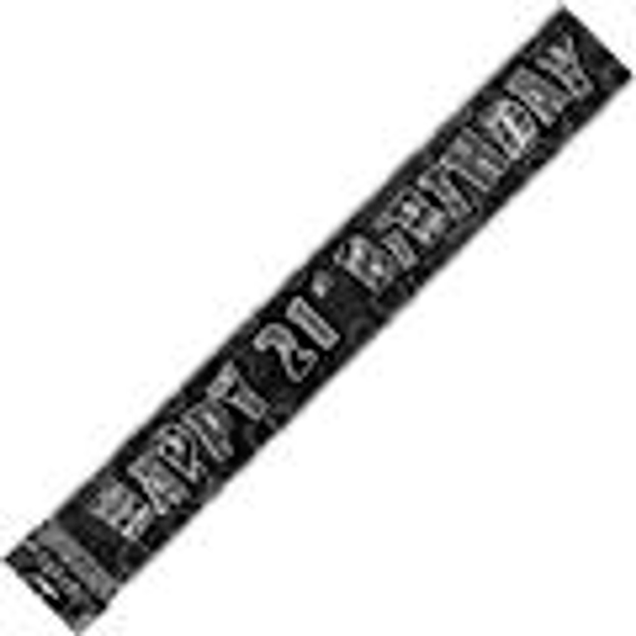 90133 GLITZ BLUE FOIL BANNER 21st BIRTHDAY