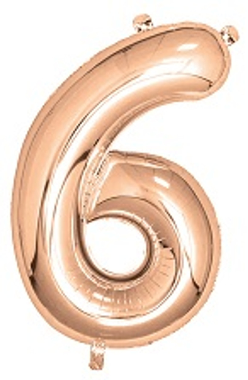 E4776 GIANT NUMERAL FOIL 86cm ROSE GOLD 6