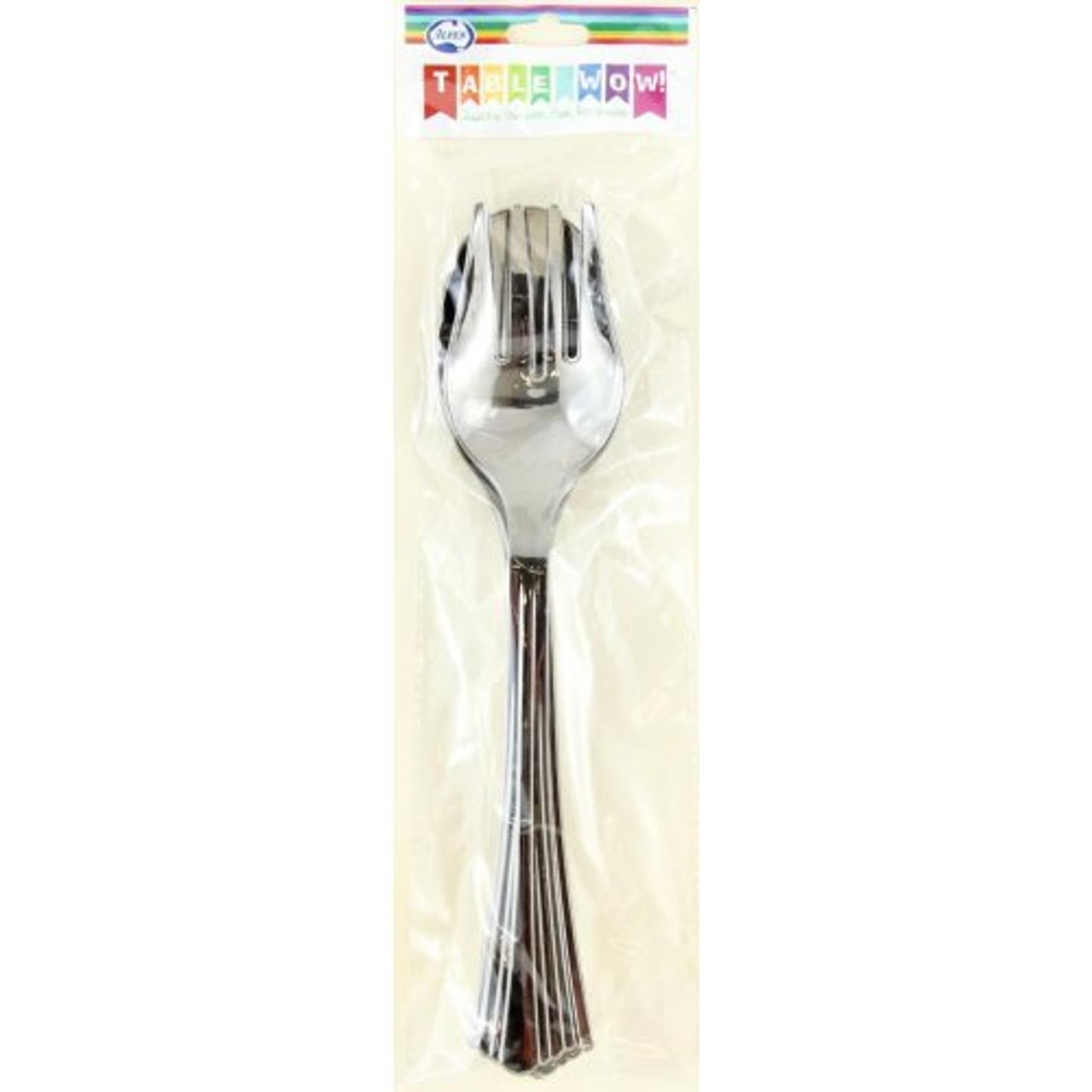 378243 SILVER SALAD SERVERS PLASTIC (pair)