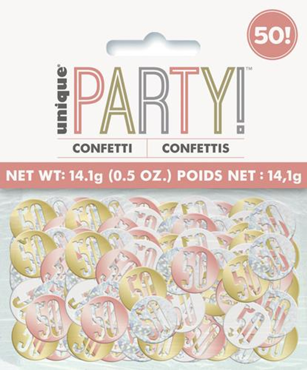 84950 ROSE GOLD 50TH  BIRTHDAY CONFETTI