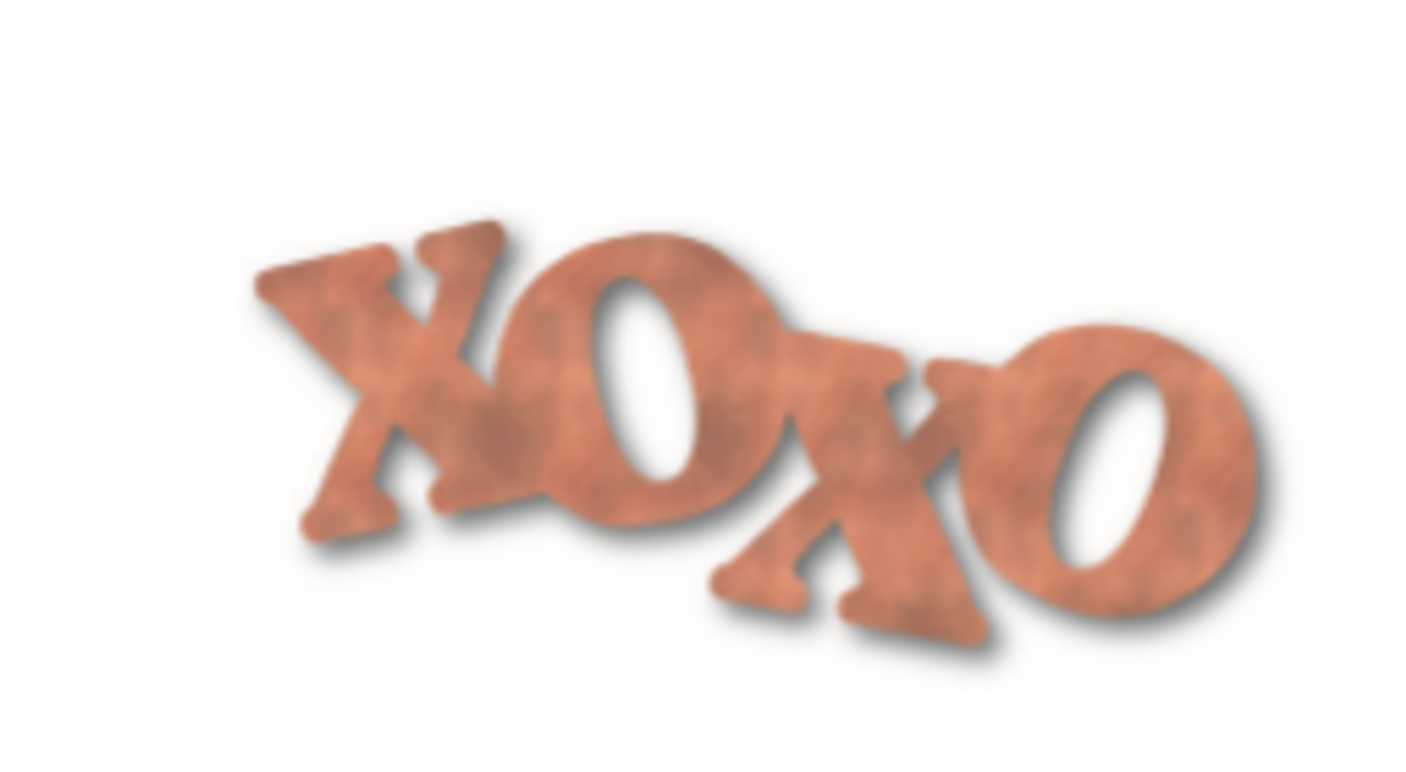 E6110 JUMBO ROSE GOLD XOXO SCATTERS 30pk