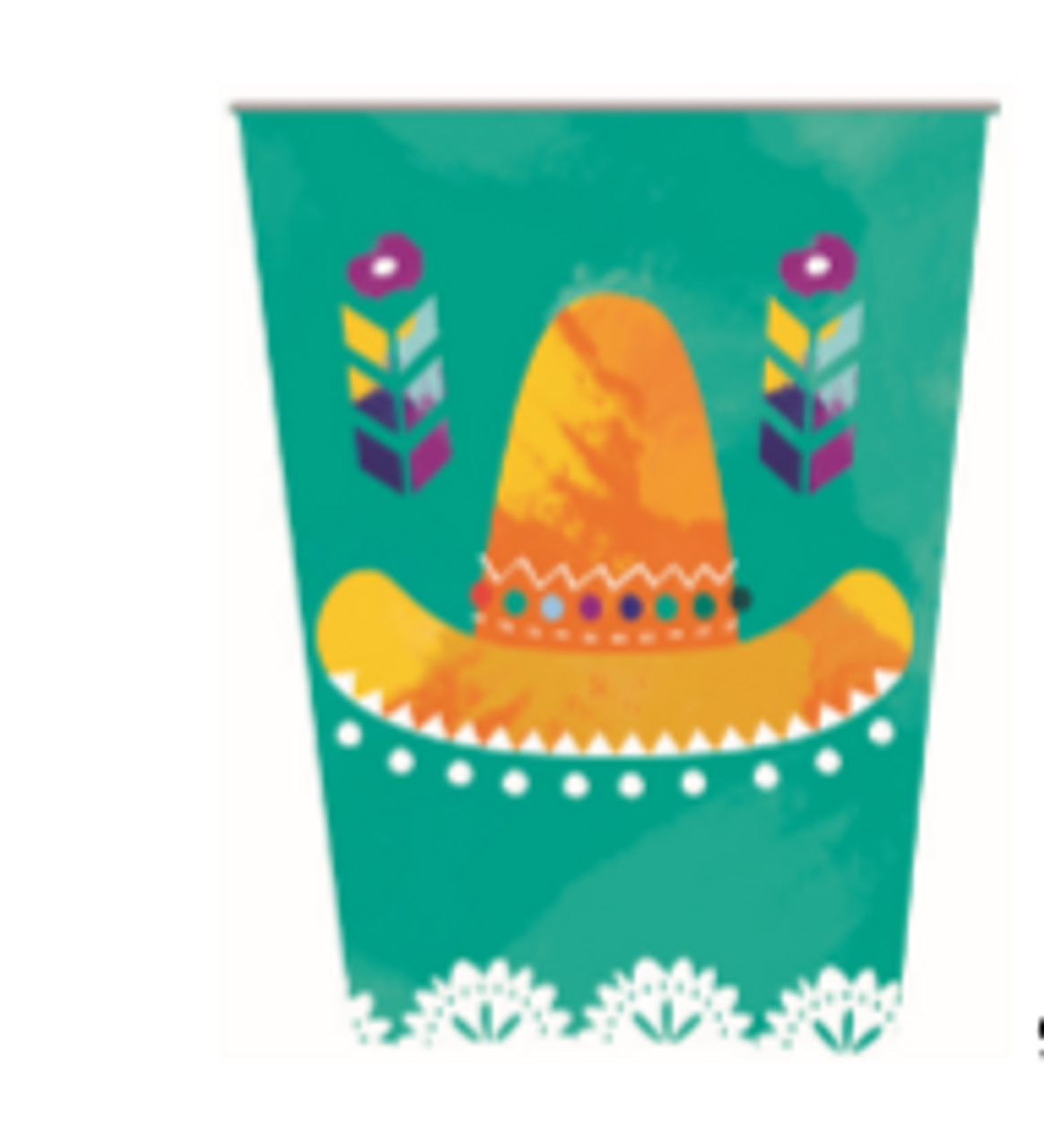 E4987 MEXICAN THEME PAPER CUPS PK 8