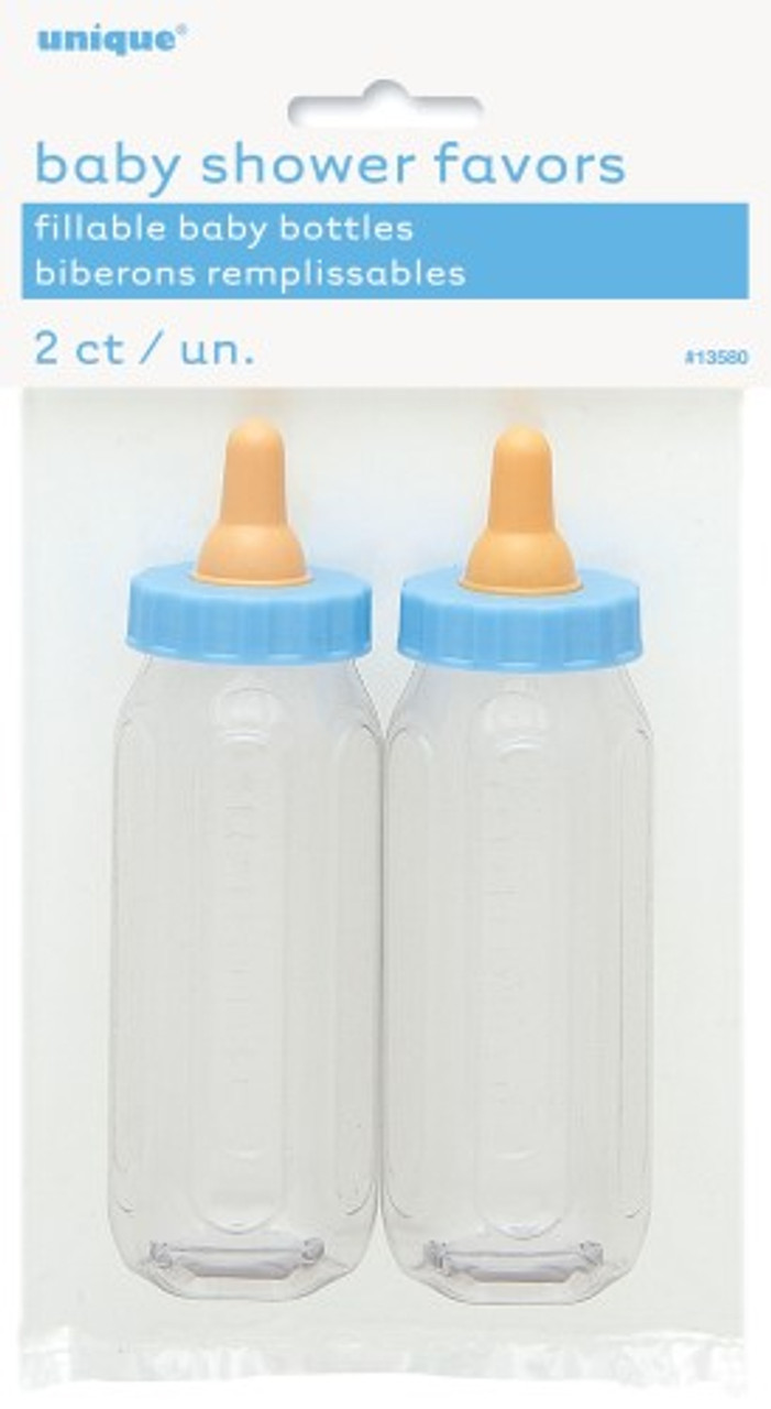 13580  BLUE BABY BOTTLES 13CM PK2