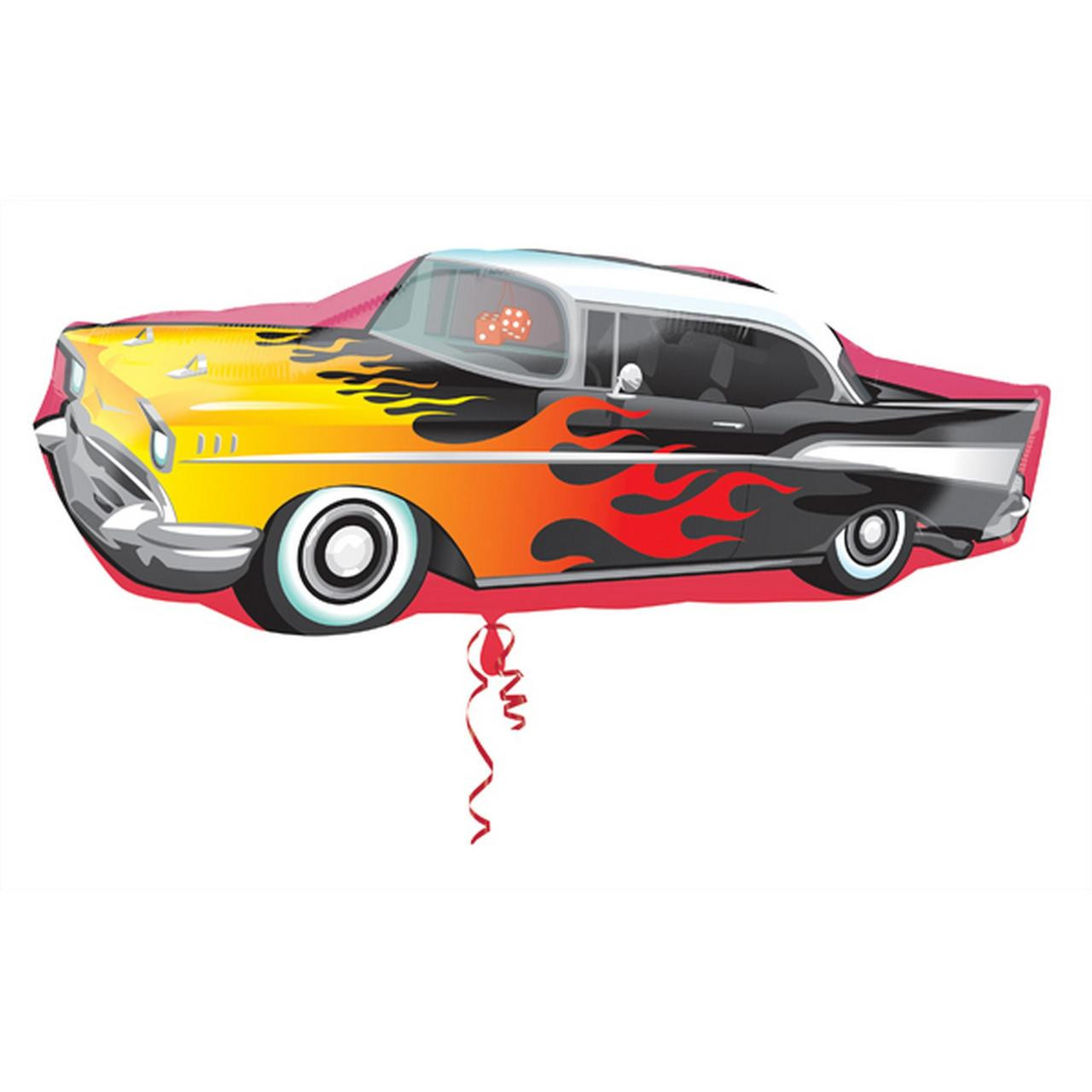 2746101 FOIL SUPERSHAPE 50'S ROCKIN CAR  -HELIUM FILLED ON WEIGHT