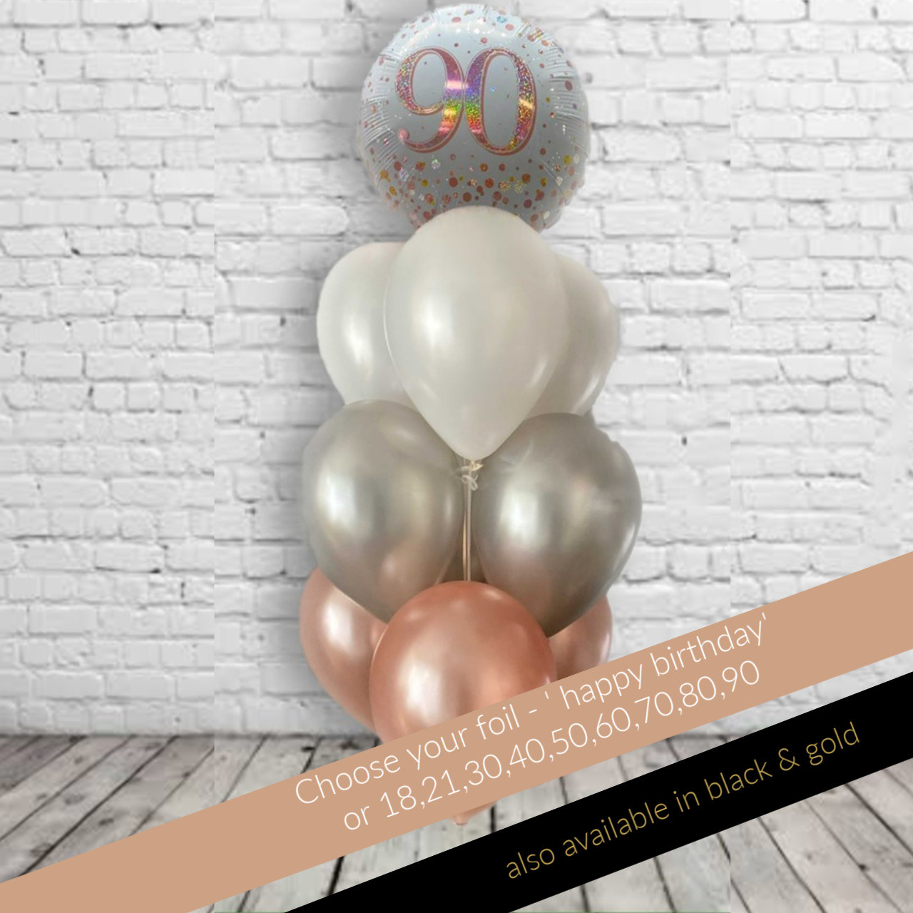 Sparkling Balloon Bouquet with foil plus 9 lated hi float to last includ weight