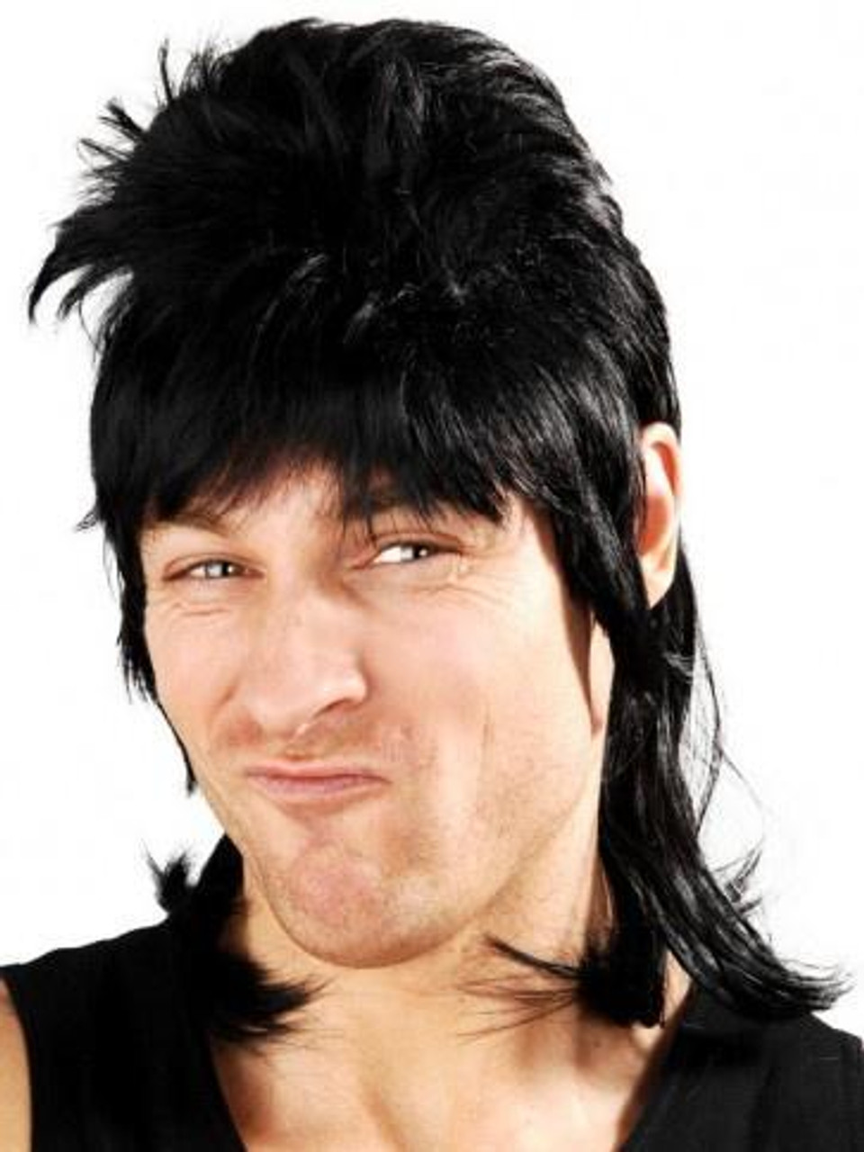 NW6196BK BLACK DAZZA MULLET WIG