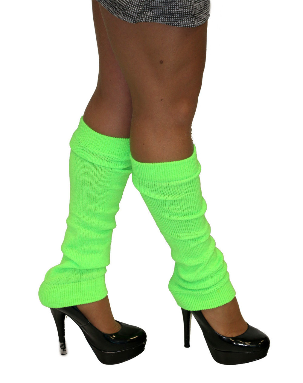 LE67791GR FLUORO GREEN LEGWARMERS