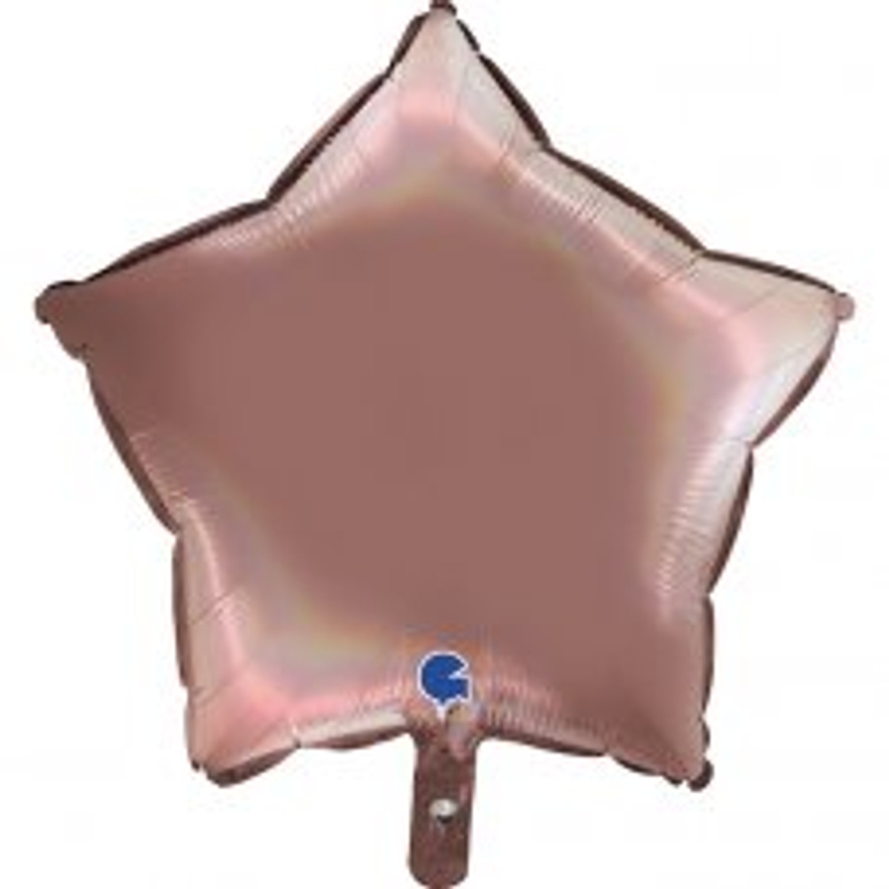 G192P04RHRG STAR MATTE HOLO PLATINUM ROSE 45CM/18 INCH FOIL BALLOON. INC HELIUM & RIBBON