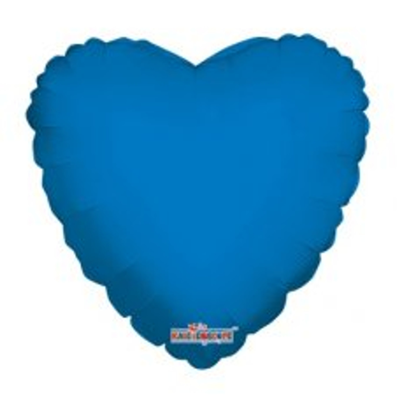209219 ROYAL BLUE HEART 45CM/18 INCH FOIL BALLOON. INC HELIUM & RIBBON