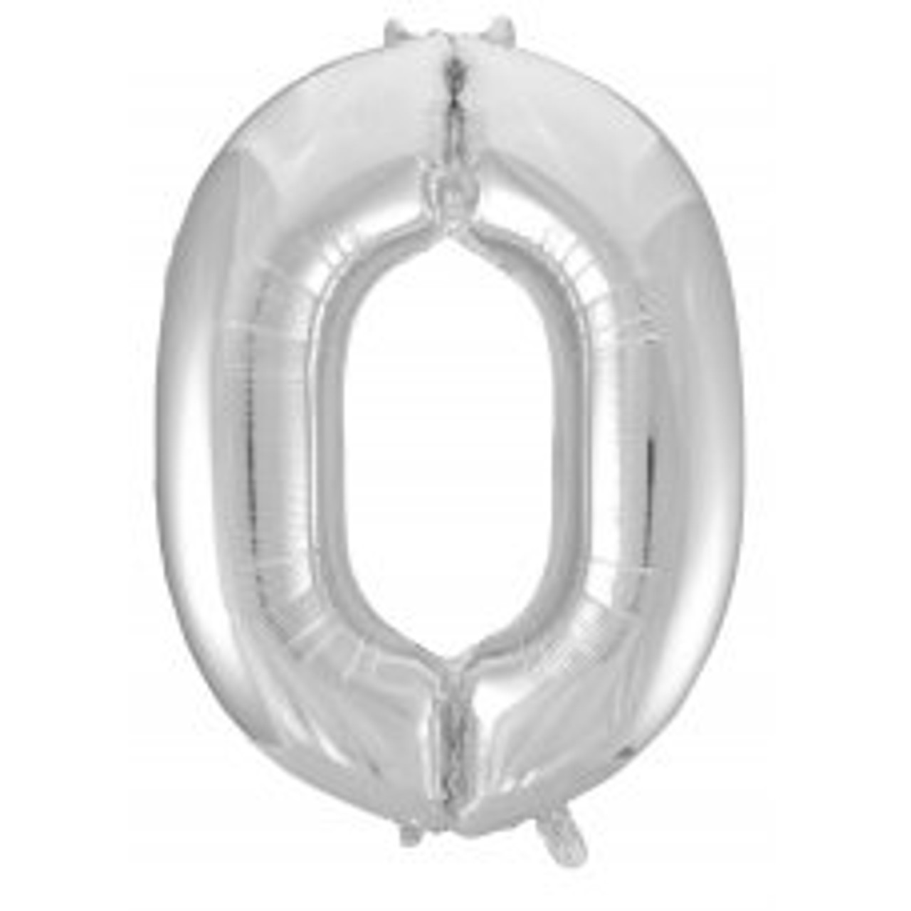 213700 0 NUMERAL SILVER FOIL BALLOON 87CM/34 INCH . INC HELIUM, WEIGHT, RIBBON