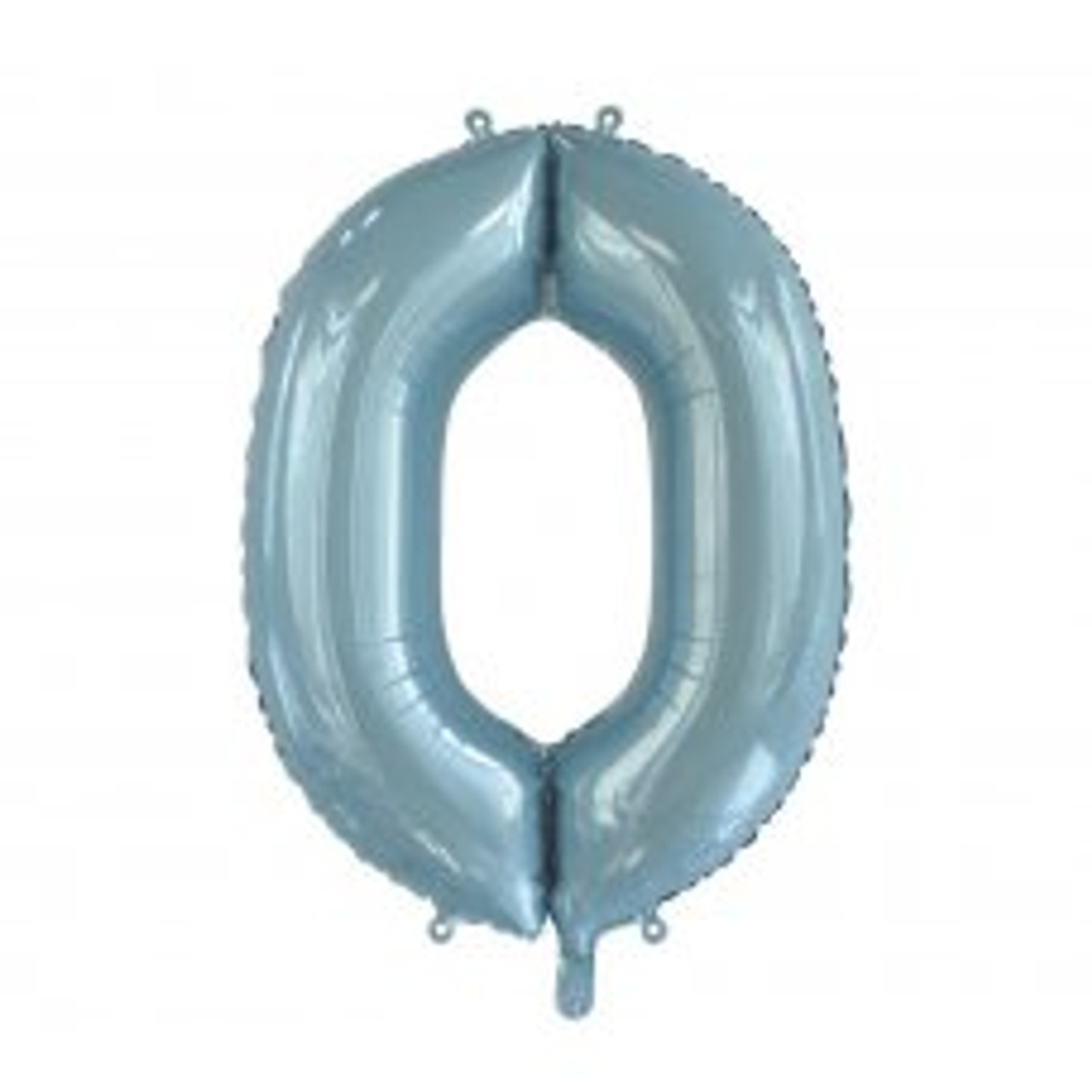 213750 0 NUMERAL LIGHT BLUE FOIL BALLOON 87CM/34 INCH . INC HELIUM, WEIGHT, RIBBON