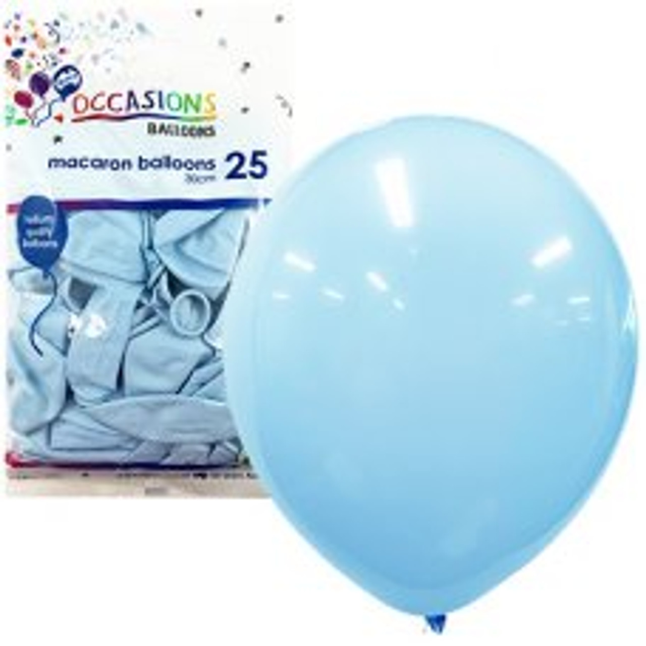 203191 MACARON LIGHT BLUE 30CM LATEX BALLOONS PACK 25