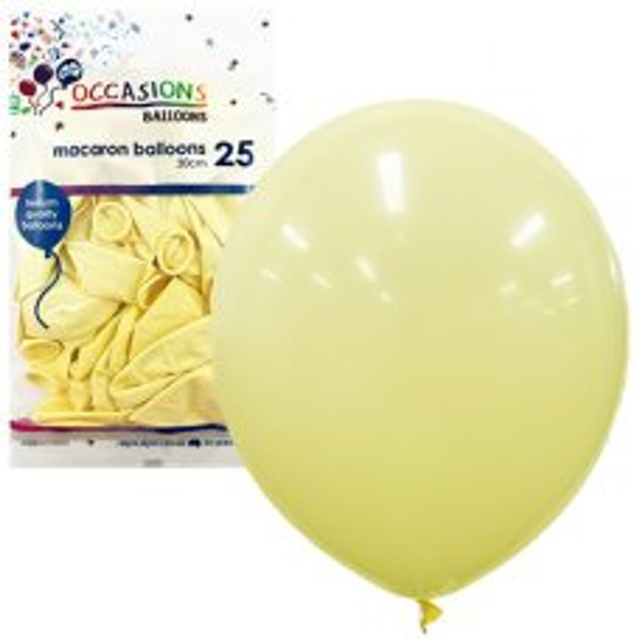 203195 MACARON LEMON 30CM LATEX BALLOONS PACK 25