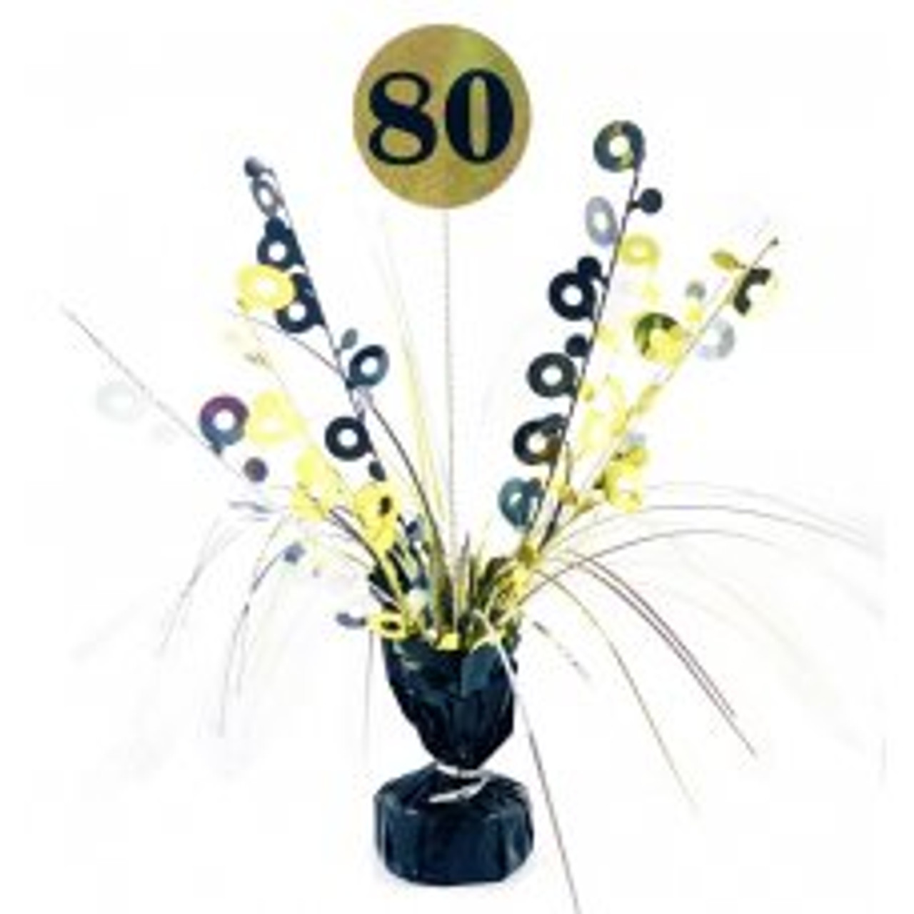 207381 80 BLACK & GOLD CENTREPIECE