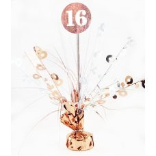 TABLE DECO 207361 16TH ROSE GOLD & WHITE CENTREPIECE