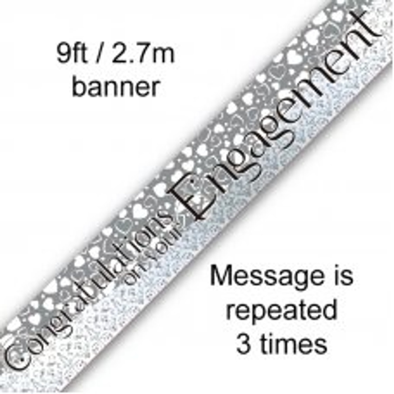 ENGAGEMENT ENTWINED HEARTS BANNER 2.7M
