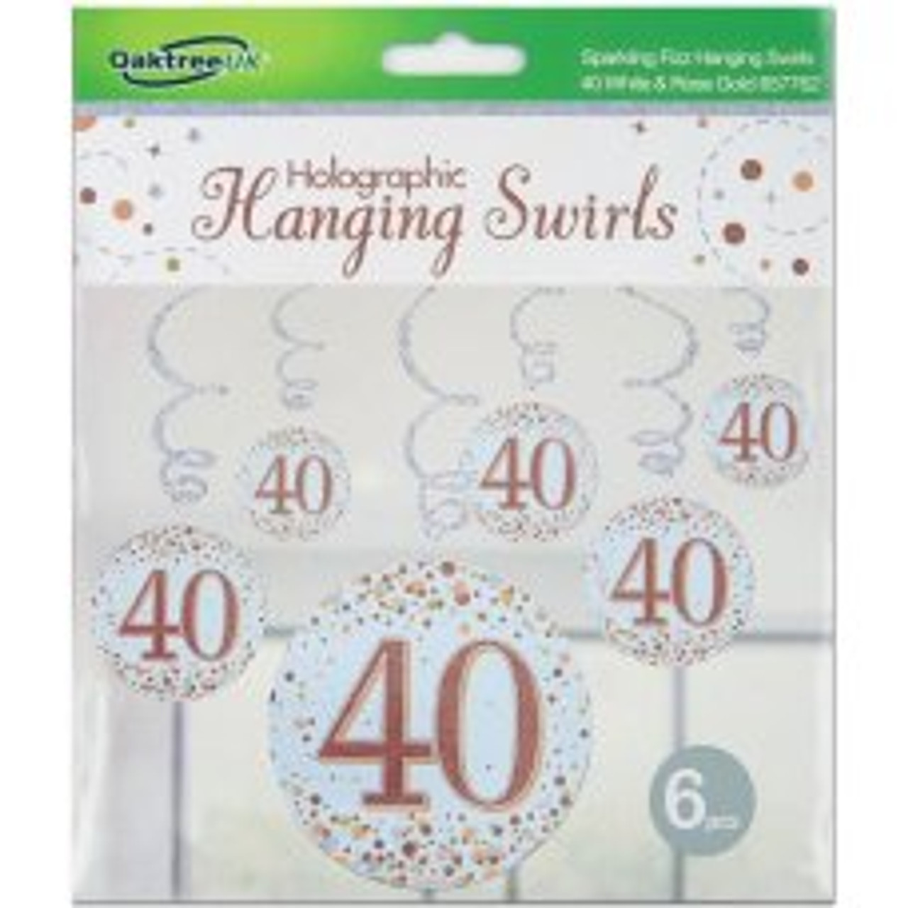 HANGING SWIRL SPARKLING 40 ROSE GOLD