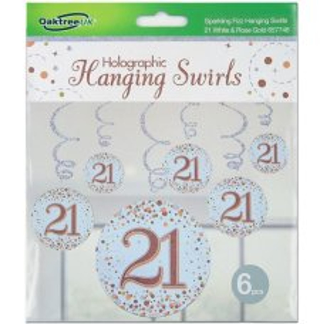 HANGING SWIRL SPARKLING 21 ROSE GOLD