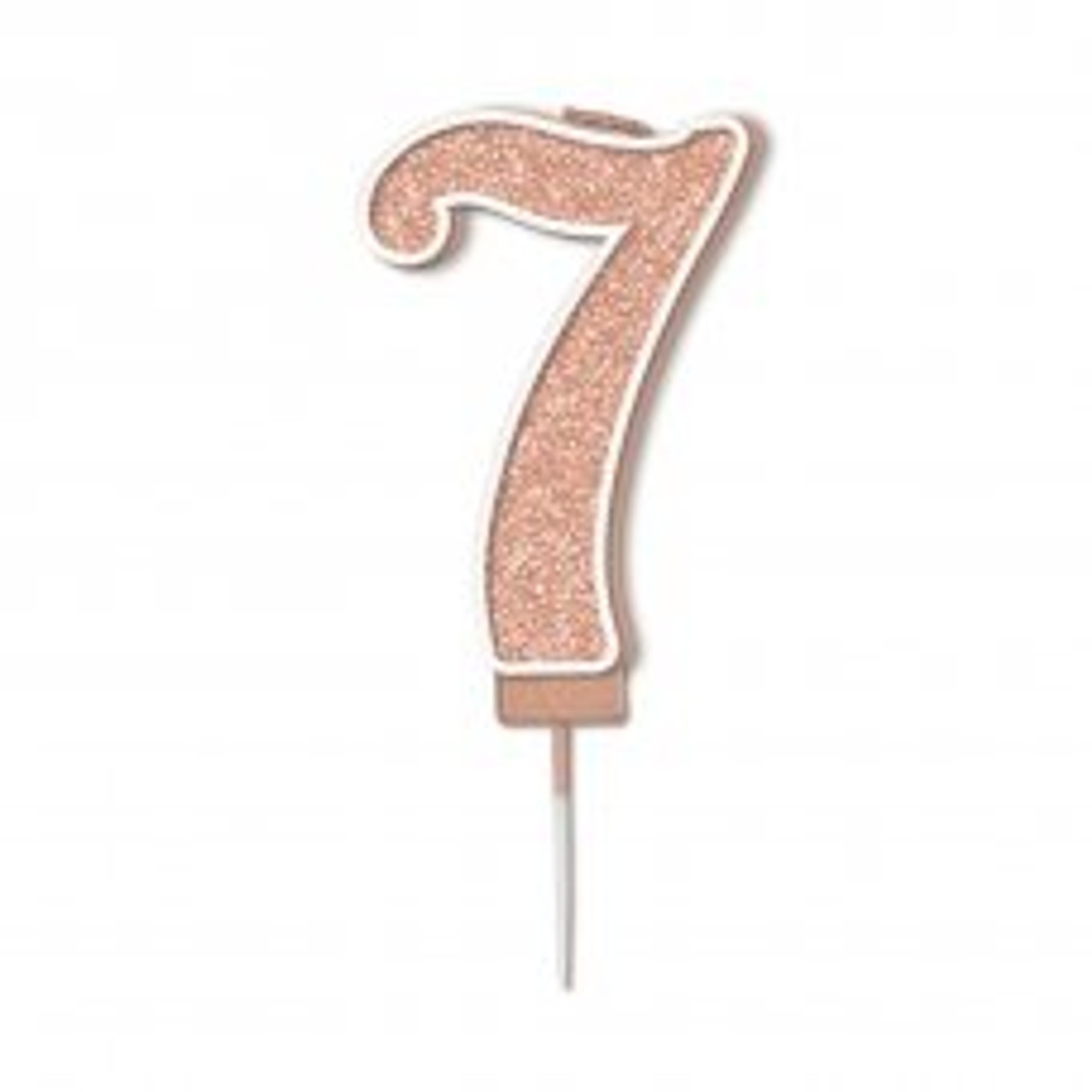 SPARKLING FIZZ ROSE GOLD 7 CANDLE  7.5CM PACK 6