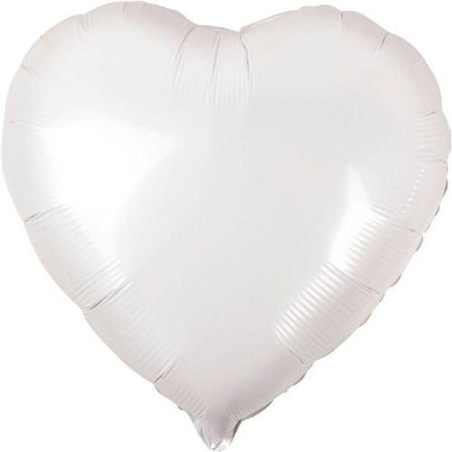 E4163 WHITE HEART FOIL 45cm