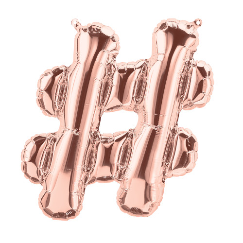 ROSE GOLD LETTER HASH FOIL 35cm E4913