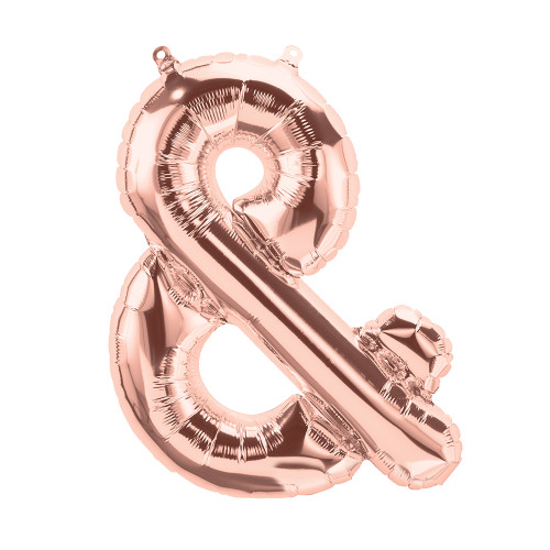 ROSE GOLD LETTER AMPERSAND FOIL 35cm E4914