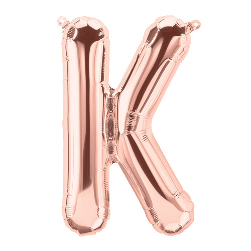 ROSE GOLD LETTER K FOIL 35cm E4790