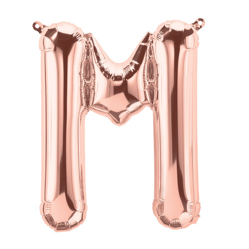 ROSE GOLD LETTER M FOIL 35cm E4792