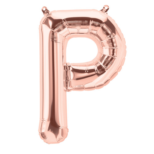 ROSE GOLD LETTER P FOIL 35cm E4795