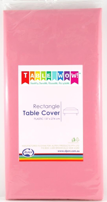 TABLE COVER 388104 LIGHT PINK RECTANGLE 137x274cm