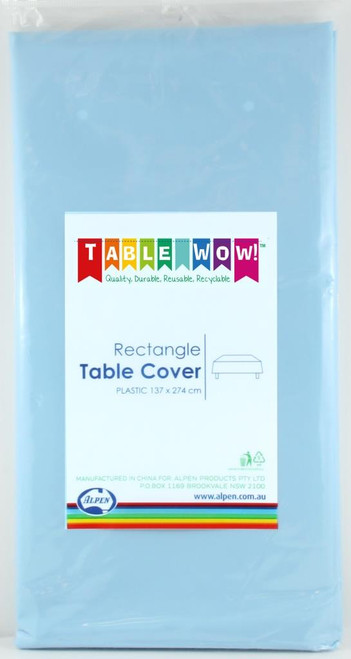 388107 LIGHT BLUE RECTANGLE T'COVER 137x274cm