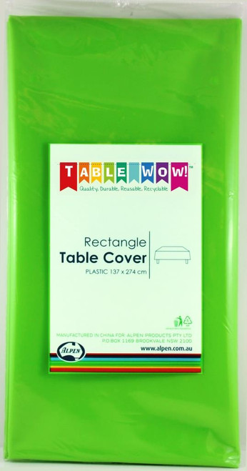 TABLE COVER 388122 LIME RECTANGLE 137x274cm