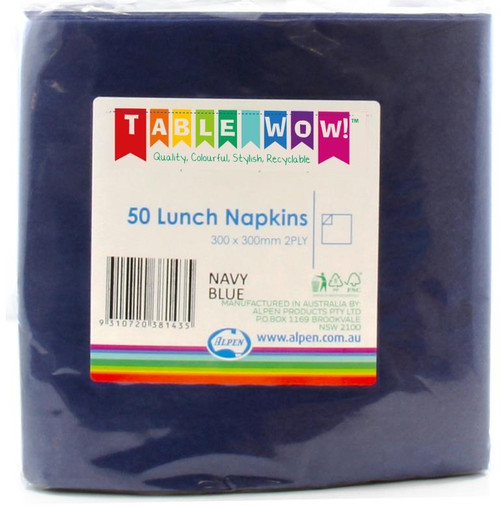 380143 NAVY BLUE LUNCH 30 X 30CM PACK 50