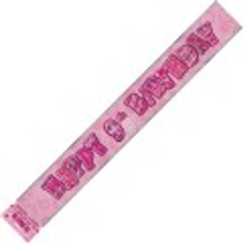 90228 Glitz Foil Banners 9th Birthday