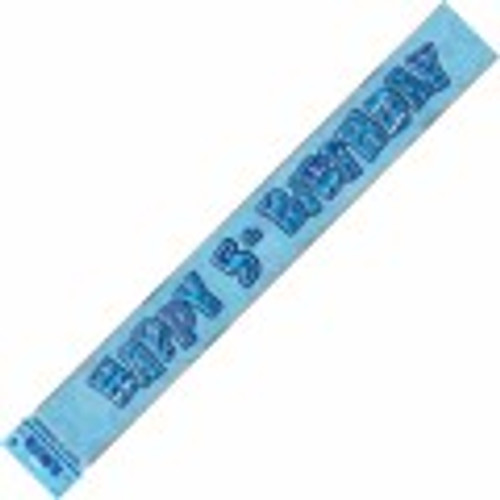 90238 GLITZ BLUE FOIL BANNER 5th BIRTHDAY