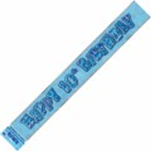 90243 GLITZ BLUE FOIL BANNER 10th BIRTHDAY