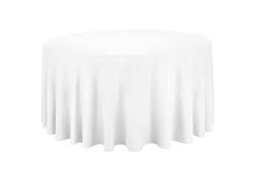 Round White Melamine Table180cm - seats 10-12 people
