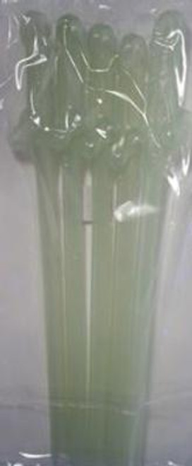 GLOW IN THE DARK GREEN PECKER STRAWS PACK 5