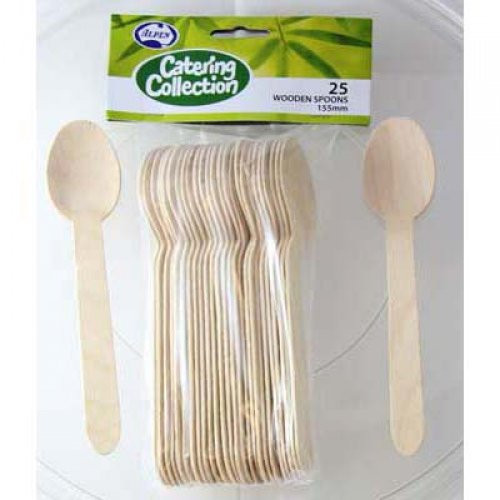 WOODEN SPOONS  - PK 25 CODE 460588