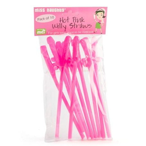 AD-PWS HOT PINK WILLY STRAWS