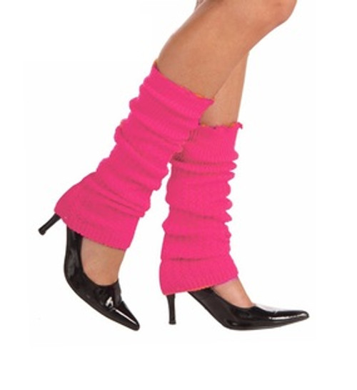 LE67792PK  FLUORO PINK LEGWARMERS