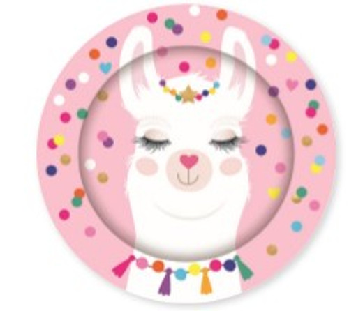 E6595 LLAMA PAPER PLATES PK 8