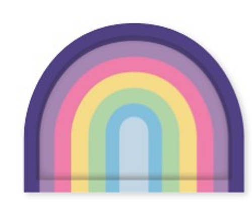 E6618 RAINBOW PAPER PLATES PK8