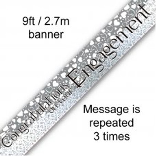 ENGAGEMENT ENTWINED HEARTS BANNER 2.7M