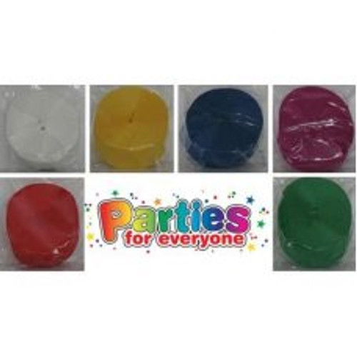 SIX ASSORTED COLOURS STREAMER 45mm x 30m - PACK 1
