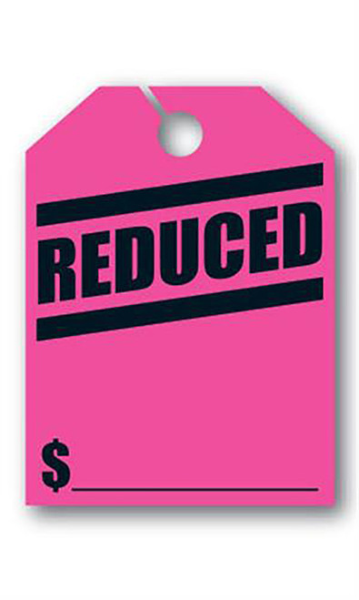 Mirror Hang Tags - Fluorescent Pink-  "Reduced"zoom