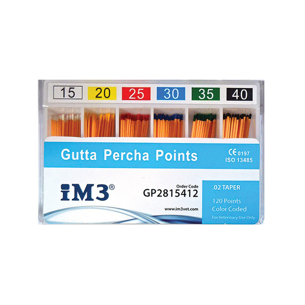 Gutta Percha Points - 28 mm - ISO 15-40 - 120 pcs