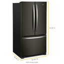 Réfrigérateur à portes françaises à profondeur de comptoir - 36 po - 20 pi cu Whirlpool® WRF540CWHV