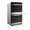 Whirlpool® Four mural double avec friture à air si connecté - 10 pi cu total WOED5030LZ