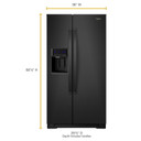 Whirlpool® Réfrigérateur côte à côte à profondeur de comptoir - 36 po - 21 pi cu WRS571CIHB